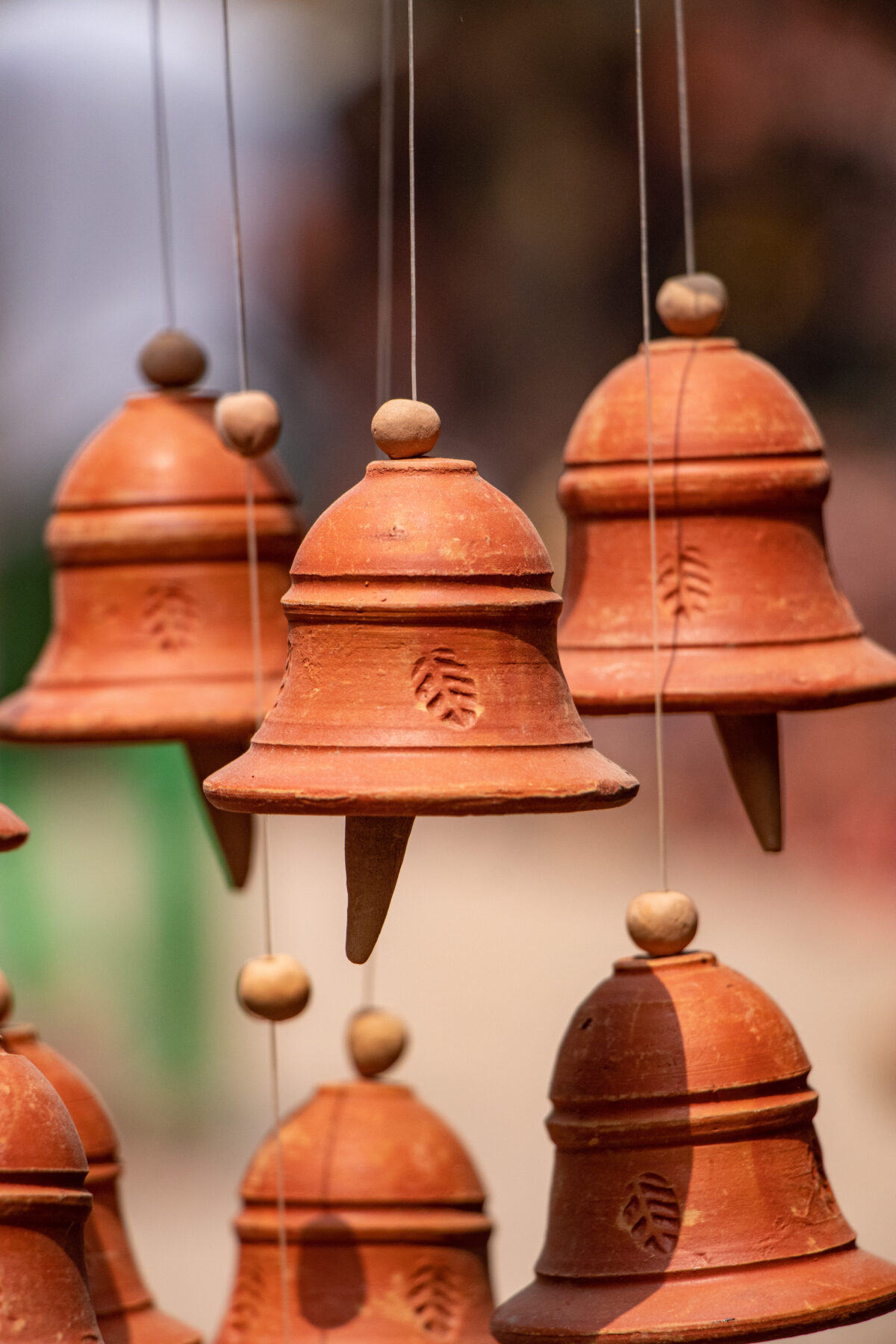 Terracotta decorative hanging bells