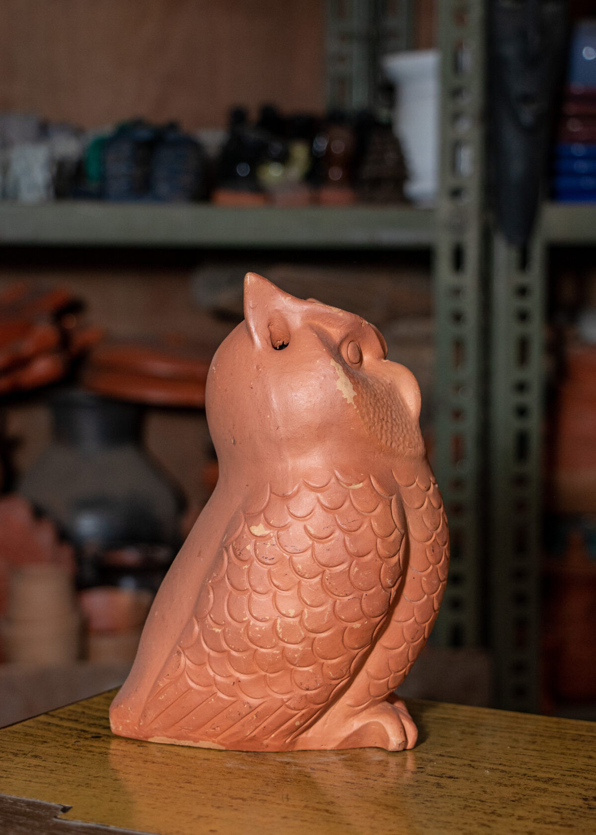 Handmade clay piggy bank
