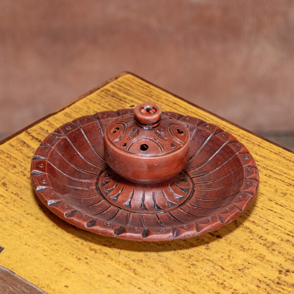 Handmade clay incense holder