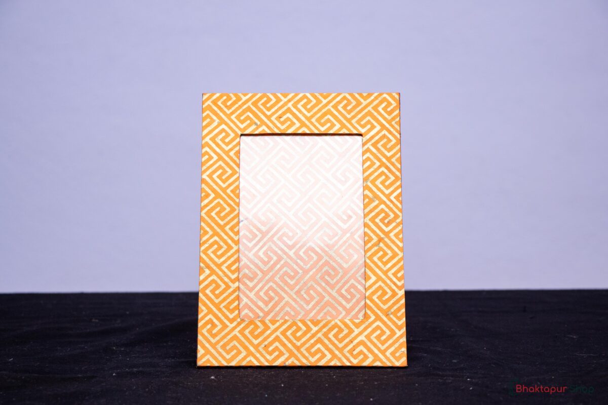 Golden Handmade Paper Photo Frame