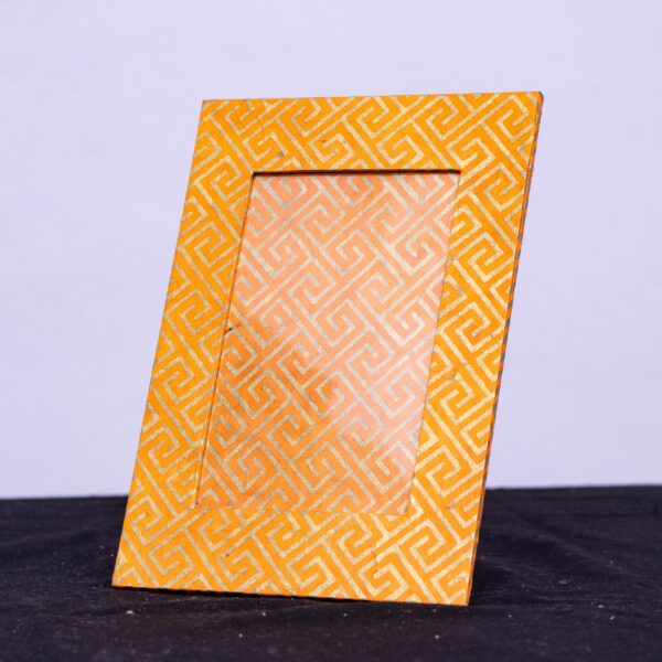 Golden Handmade Paper Photo Frame (front)